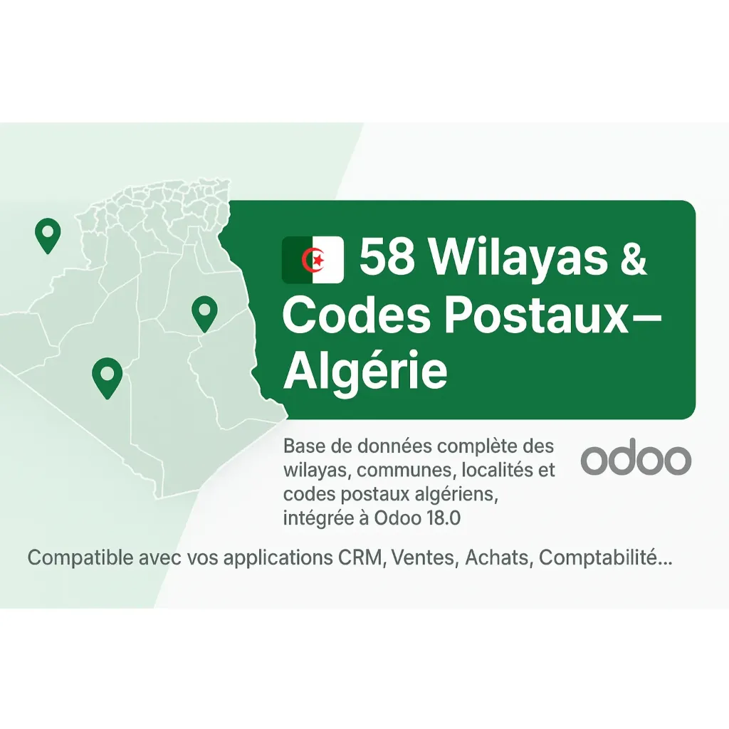 58 Wilayas, Communes, Localités Et Codes Postaux – Algérie (19.0, Communautaire)
